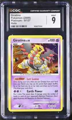 CGC 9 MINT Giratina 2009 Platinum 9/127 Holo Pokemon Card - Image 1