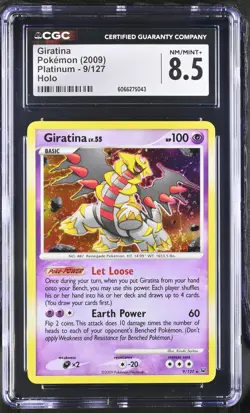 CGC 8.5 Giratina 2009 Platinum 9/127 Holo SWIRL Pokemon Card - Image 1