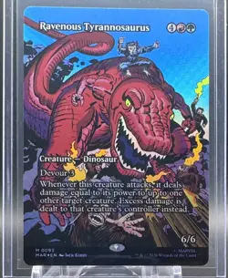 MTG Ravenous Tyrannosaurus #0093 Foil Borderless Marvel Universe - Image 1