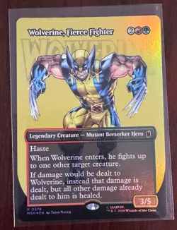 Wolverine, Fierce Fighter (Borderless) Marvel Super Heroes Foil - Image 1