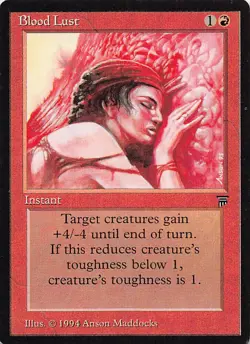 Blood Lust U Legends Magic the Gathering Vintage MTG - Image 1