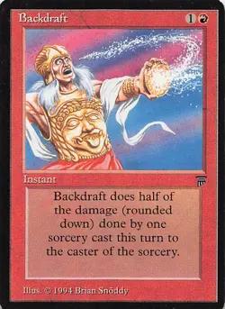 Backdraft U Legends Magic the Gathering Vintage MTG - Image 1