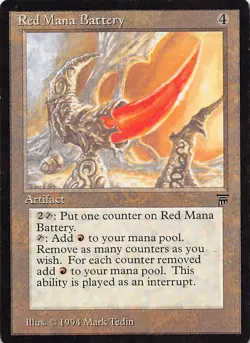Red Mana Battery U Legends Magic the Gathering Vintage MTG - Image 1