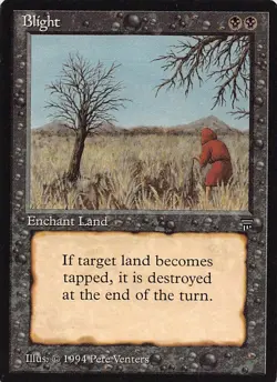 Blight U Legends Magic the Gathering Vintage MTG - Image 1