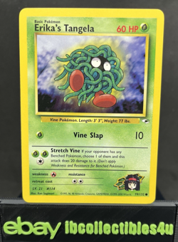 Erika's Tangela Gym Heroes Set 79/132 Pokemon Card Wotc 2000 Vintage NM F/S - Image 1