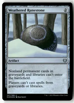 Weathered Runestone 247 Kaldheim Uncommon Foil NM - Image 1