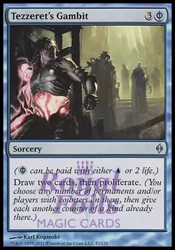 Tezzeret's Gambit 1x FOIL NPH MTG New Phyrexia Uncommon MINT blue - Image 1