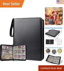 Durable Trading Card Binder with 55 Sleeves - Perfect Gift for Collectors - Image 1