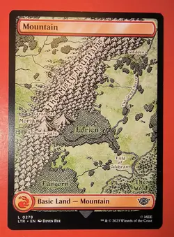 MTG: MAGIC, MOUNTAIN, LAND. 0278 REGULAR FINISH,NM, LORD OF THE RINGS, LTR - Image 1