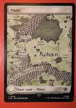 MTG: MAGIC, PLAINS, LAND. 0272 REGULAR FINISH,NM, LORD OF THE RINGS, LTR - Image 1