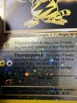 Electabuzz 1 Winner 001/009 Best of Reverse Holo Pokemon Double Swirl LP - Image 4