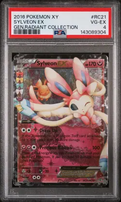2016 POKEMON XY GENERATIONS RADIANT COLLECTION #RC21 SYLVEON EX PSA 4 - Image 1