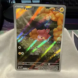 Pawmi 226/091 Paldean Fates Illustration Rare Full Art Holo Pokemon TCG - Image 1