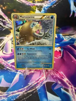 MAMOSWINE 5/102 HGSS TRIUMPHANT Holo Rare Pokemon - Image 1