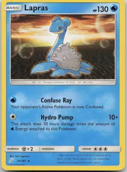 Lapras 31/181 Team Up Rare Pokemon HP - Image 1