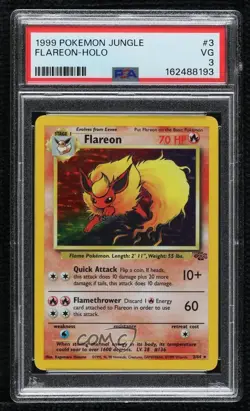Flareon Holo Pokemon Jungle PSA 3 1999 - Image 1