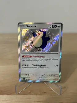 Snorlax Pokemon Paldean Fates Shiny Holo Rare 202/091 - Image 1
