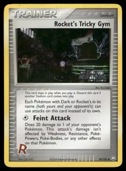 Rocket's Tricky Gym Stamped 90/109 Team Rocket Returns Pokemon Card Reverse Holo - Image 1