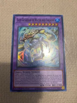 Yu-Gi-Oh! gate guardian of water and thunder mint super rare 1st ed MAZE-EN006 - Image 1
