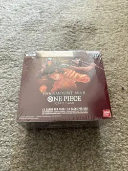 One Piece TCG: OP-02 Paramount War Booster Box, Sealed,English. Damaged box - Image 1