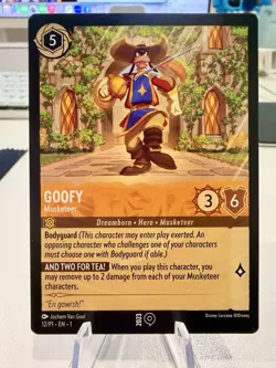 Disney Lorcana Goofy Musketeer 2023 Gamescom Promo 12/P1 Nm - Image 1