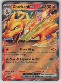 Charizard ex Holo #161 W Chamender & Charmeleon SV Promo Cards Pokemon TCG - Image 2