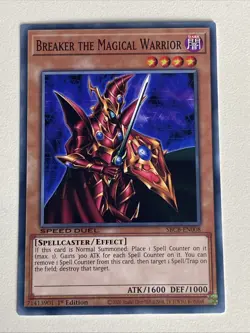 Yugioh Breaker the Magical Warrior x 3 - 1st Edition NM - Plus Free Holo Card C - Image 4