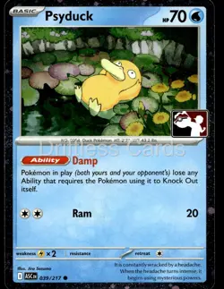 Psyduck (Cosmos Holo) 039/217 Common Prize Pack Series Cards Pokemon NM/M - Image 1