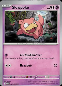 SEVERE MISCUT ERROR Slowpoke PBL Sv: Pitch Black #029/084 Pokemon Card NM - Image 1