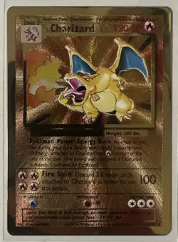 Pokemon Celebrations Charizard Gold Metal Card #4/102 Promo 25th Anniversary - Image 1