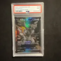 Pokemon Black Bolt Zekrom Ex 172/086 PSA 9 Graded Card Mint English - Image 1
