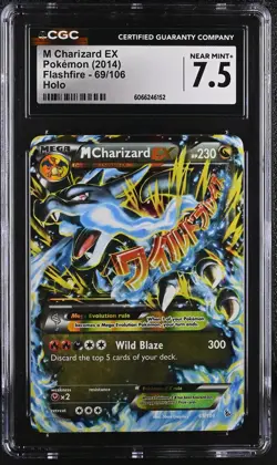 CGC 7.5 M Charizard EX 2014 Flashfire 69/106 Holo Pokemon Card - Image 1