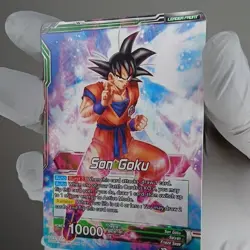 BANDAI Dragon Ball Super Card Game Son Goku Leader Foil 2-Card Lot BT10-006 UC - Image 2