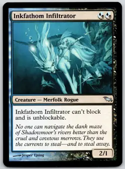 Inkfathom Infiltrator 167 Uncommon Shadowmoor Magic: The Gathering Near Mint - Image 1