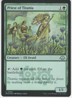 Priest of Titania 286 Uncommon Modern Horizons 3 Magic: The Gathering Foil NM - Image 1