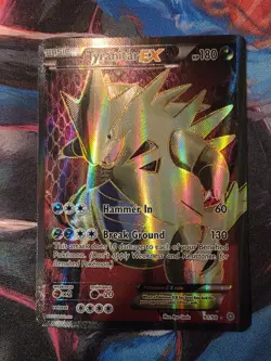 Pokemon TCG Tyranitar EX Holo Full Art Ancient Origins #91/98 Ultra Rare LP - Image 1