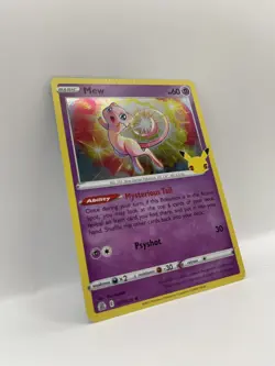 Mew CRIMPED ERROR 😱 011/025 Celebrations Holo 25th Anniversary Pokemon NM - Image 2