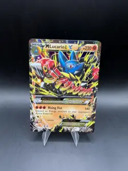 M Lucario EX 55/111 Pokemon TCG XY Furious Fists Holo 220 HP Ultra Rare EN MP - Image 1