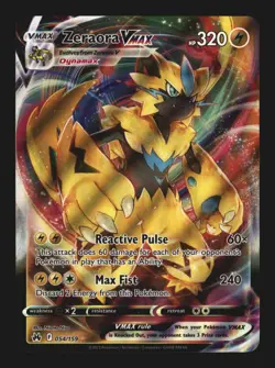 Zeraora VMAX 054/159 Holo VMAX Rare Crown Zenith Pokemon Near Mint - Image 1