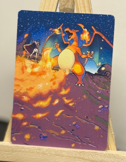 Charizard Altered Pokemon Pokemon Card TCG Hand Painted Print Custom Art - Image 1