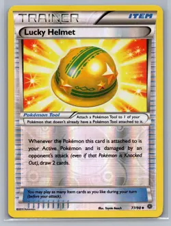 Reverse Holo Lucky Helmet 77/98 Uncommon Ancient Origins Pokemon NM - Image 1