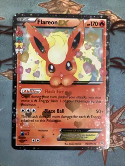 Pokemon TCG Flareon EX Ultra Rare Card Radiant Collection RC6/RC32 - Image 1