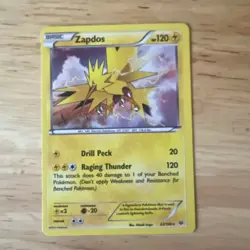 Pokemon TCG Zapdos 23/108 Roaring Skies Reverse Holo Rare Cracked Ice - Image 1