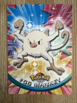 Mankey #56 Topps Series 2 Non-Holo Blue Logo Pokemon TCG NM - Image 1