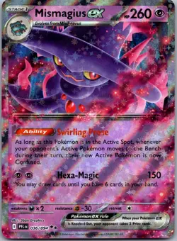 MISMAGIUS EX 036/094 DOUBLE RARE PHANTASMAL FLAMES POKEMON NM - Image 1