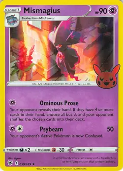 Mismagius 059/189 Rare Astral Radiance Pokemon Near Mint - Image 1