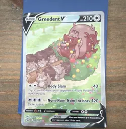 Pokemon Greedent V Ultra Rare Holo 217/264 Swsh08: Fusion Strike 210HP - Image 1