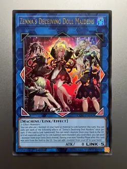 Yugioh - Zenna's Deceiving Doll Maidens Ultra Rare CORI-EN043, Near Mint, 1st Ed - Image 1