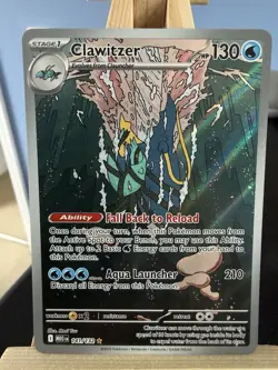Pokemon TCG Mega Evolution Clawitzer 141/132 Illustration Rare Card Near Mint - Image 1