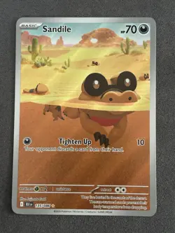 Pokemon TCG Sandile Black Bolt Illustration Rare Card 135/086 - Image 1